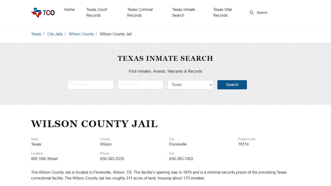 Wilson County Jail - txcountyoffices.org